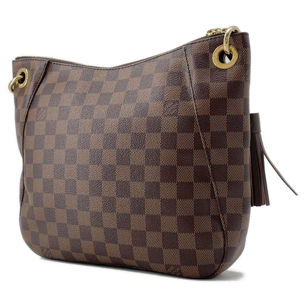 Louis Vuitton Brown Shoulder South Bank Ebene Bag Damier